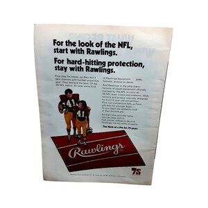 1973 Rawlings NFL Ad Mike Bass Washington Commanders Football Equipment